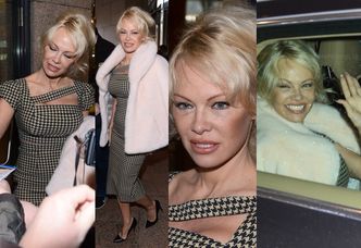 Pamela Anderson z cienkimi brwiami przyleciała do Polski (ZDJĘCIA)