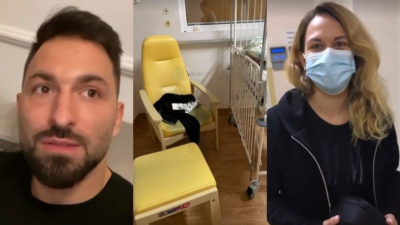 Rafał Maślak żali się, że jego żona musiała spać na fotelu w szpitalu