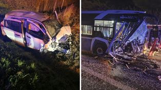 Koszmarny wypadek pod Krakowem. Autobus zderzył się z autem