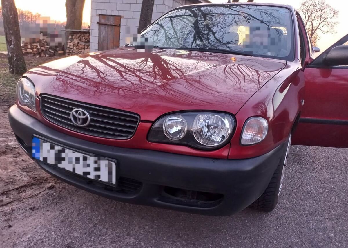 Czerwona Toyota, potrąciła psa