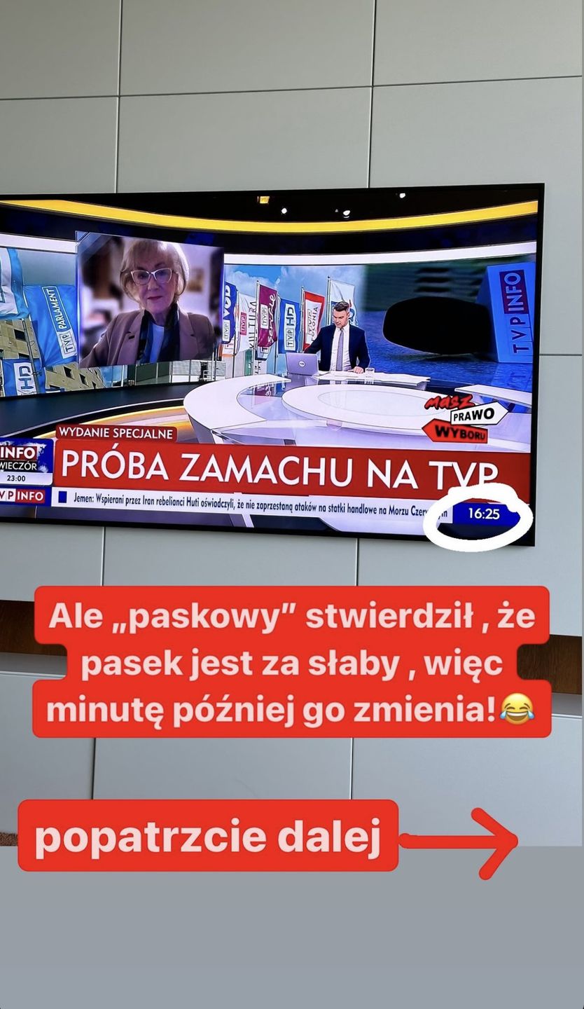 Piotr Gąsowski zakpił z "paskowego" TVP Info