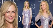 Promienna Nicole Kidman błyszczy w lawendowych cekinach
