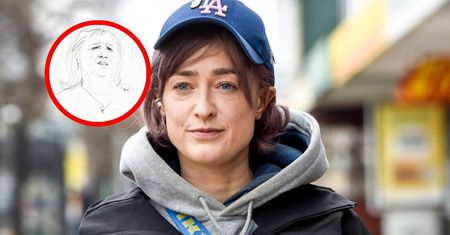 Matylda Damięcka żegna Stanisławę Celińską. Wymowny rysunek