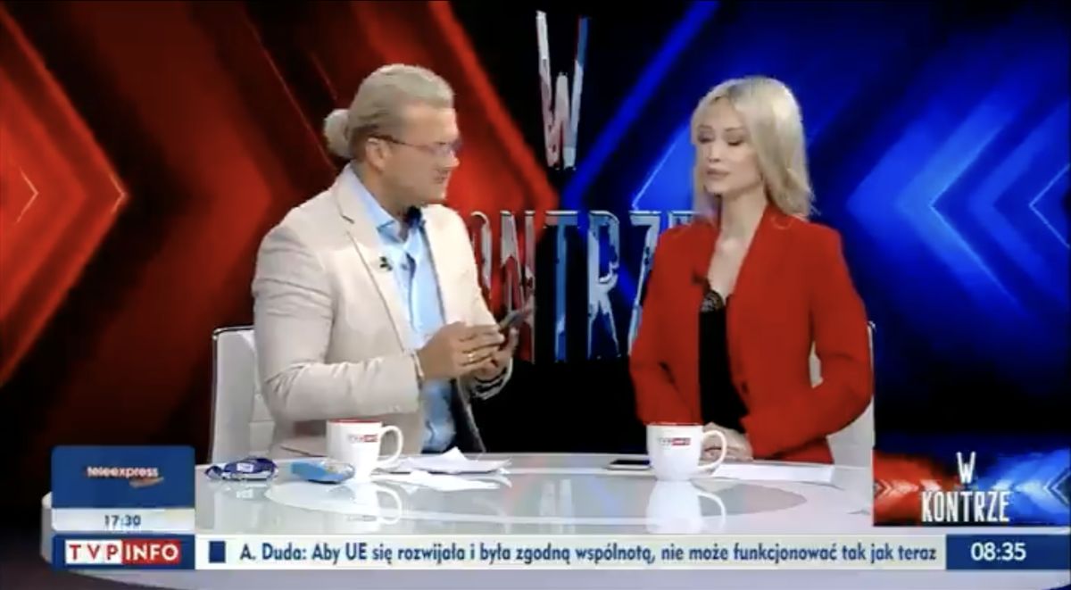 Jarosław Jakimowicz i Magdalena Ogórek w programie "W kontrze",