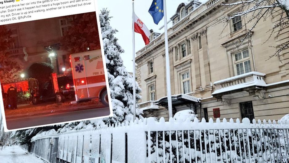 Staranowano ogrodzenie polskiej ambasady