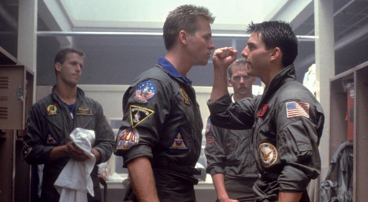 Val Kilmer i Tom Cruise w ""Top Gun"