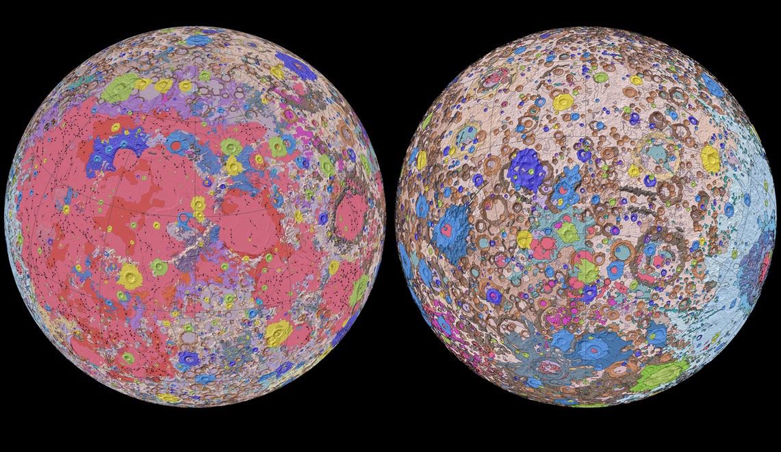 Niezwykła mapa geologiczna Księżyca