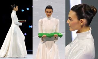 Posągowa Vittoria Ceretti ZACHWYCIŁA na otwarciu igrzysk. Leonardo DiCaprio pęka z dumy? (ZDJĘCIA)