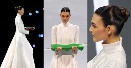 Posągowa Vittoria Ceretti ZACHWYCIŁA na otwarciu igrzysk. Leonardo DiCaprio pęka z dumy? (ZDJĘCIA)