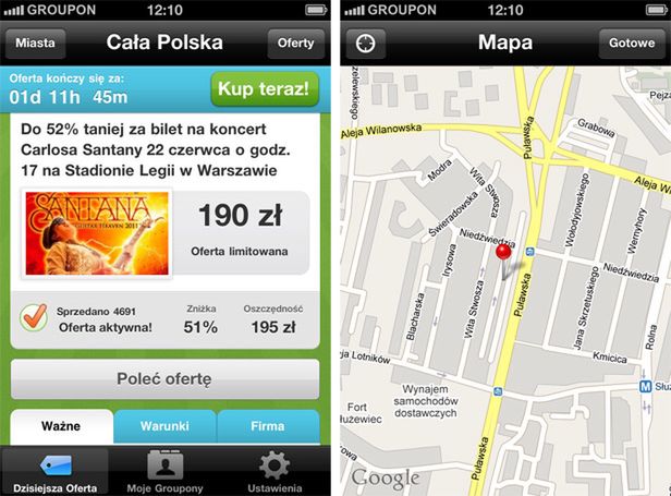 Groupon na iPhone'a teraz także w Polsce! 3