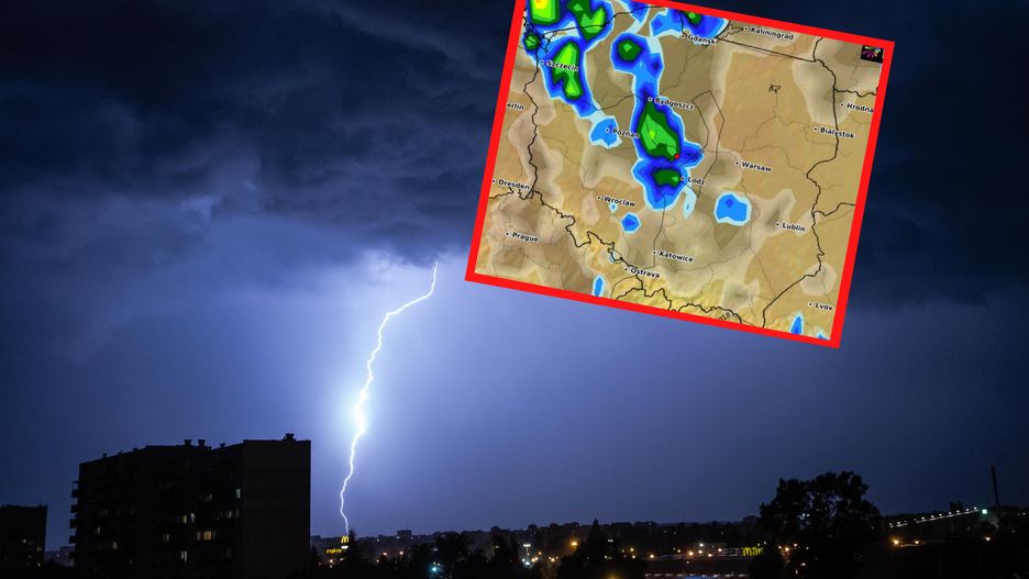 W piątek prognozowane są w Polsce gwałtowne burze