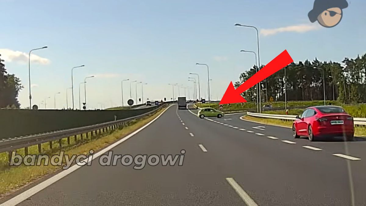 Jechał pod prąd. Wszystko się nagrało.