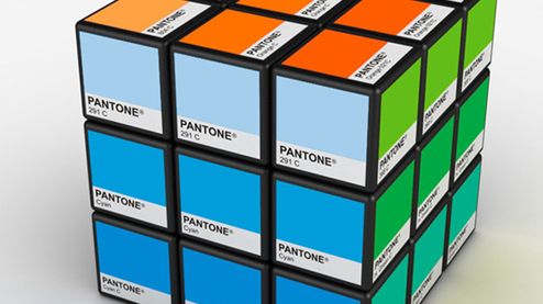 Rubitone - wzornik kolorów Pantone w kostce Rubika 1