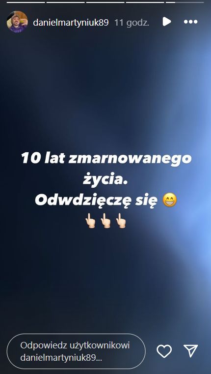 Daniel Martyniuk z niepokojącym wpisem