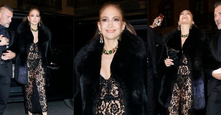 Rozebrana do rosołu Jennifer Lopez ŚWIECI BIELIZNĄ na Milan Fashion Week. Zniewalająca? (ZDJĘCIA)