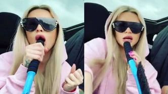 "Mała" Ania parodiuje Mandarynę podczas jazdy samochodem. Zaniepokojeni fani: "A gdzie pasy?"