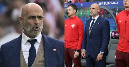 Michał Probierz ZACHWYCIŁ w granatowym garniturze na meczu Polska-Austria. Stylowo? (ZDJĘCIA)