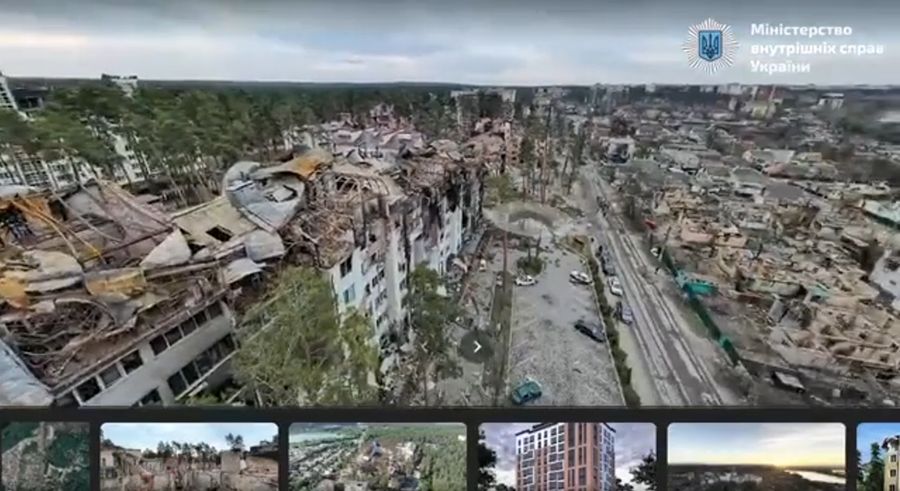 Google Maps ze zniszczoną Ukrainą