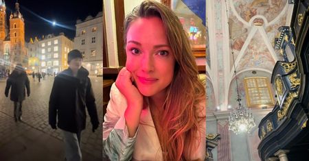 Alicja Bachleda-Curuś włóczy się uliczkami Krakowa w asyście 16-letniego Henry'ego Tadeusza (FOTO)