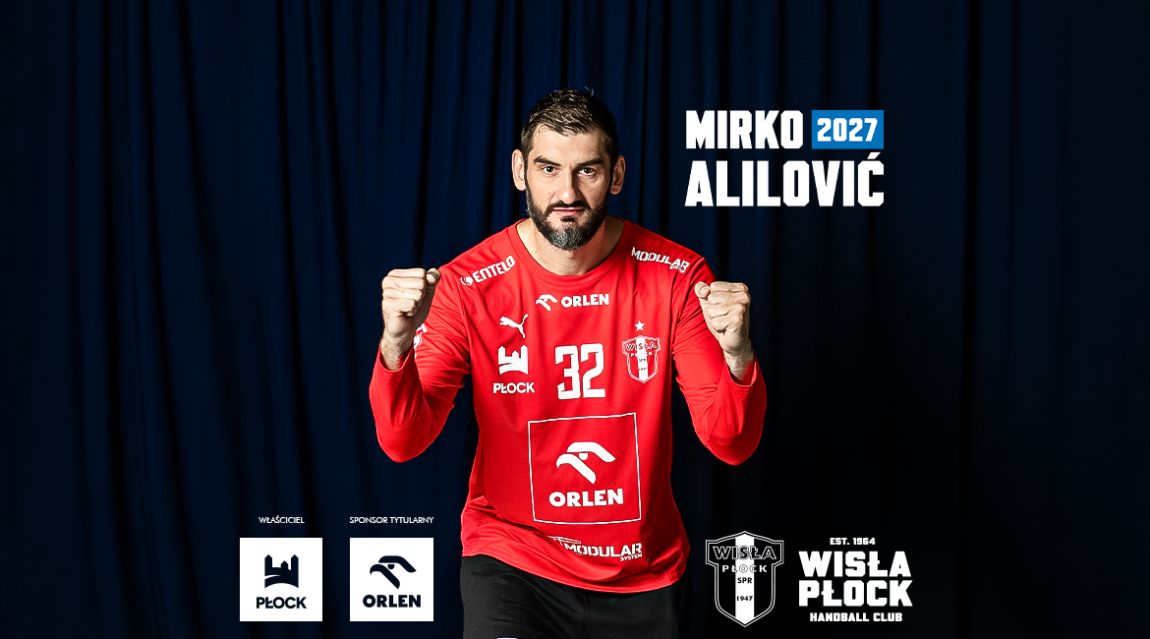 Mirko Alilović zostaje w ORLEN Wiśle Płock! Doświadczony bramkarz przedłużył kontrakt!