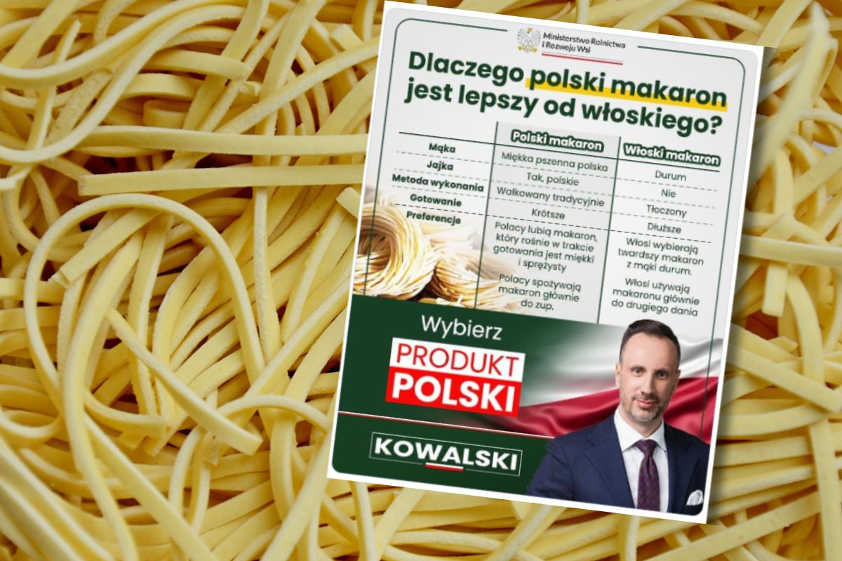 Janusz Kowalski o polskim i włoskim makaronie