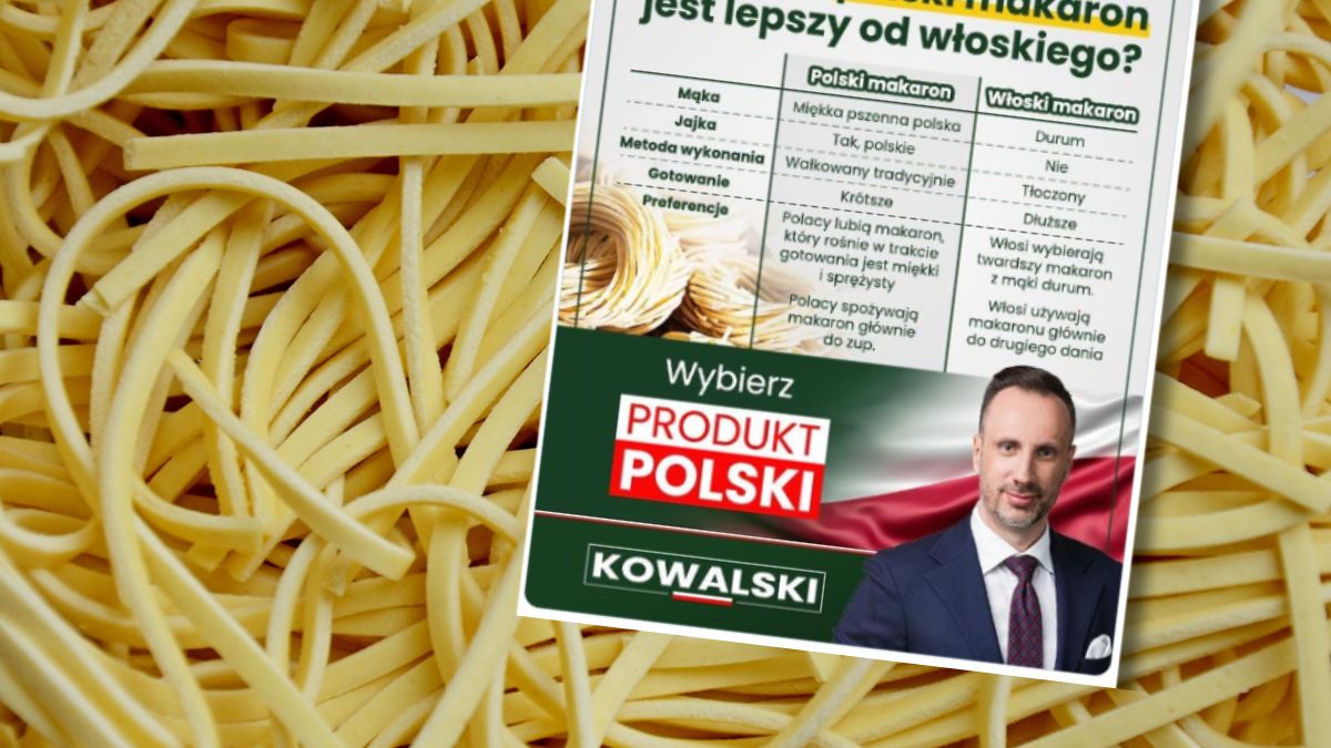 Janusz Kowalski o polskim i włoskim makaronie