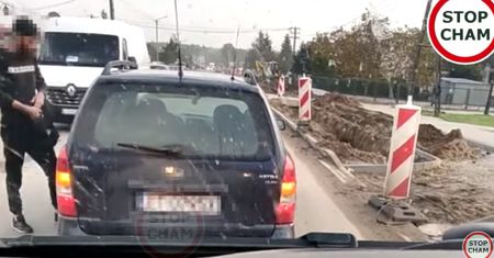 Narwany kierowca opla. Chciał spowodować kolizję