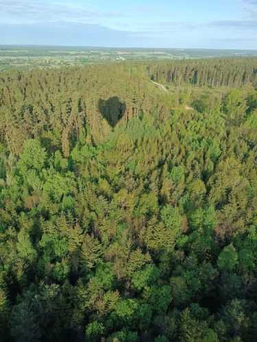 Cień balonu cały czas był przed nami