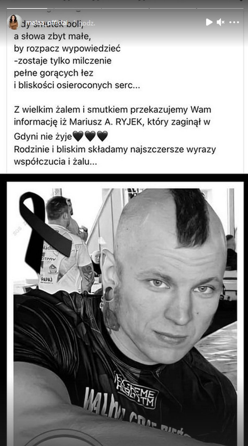 "Mała" Ania o śmierci Mariusza Adama Ryjka