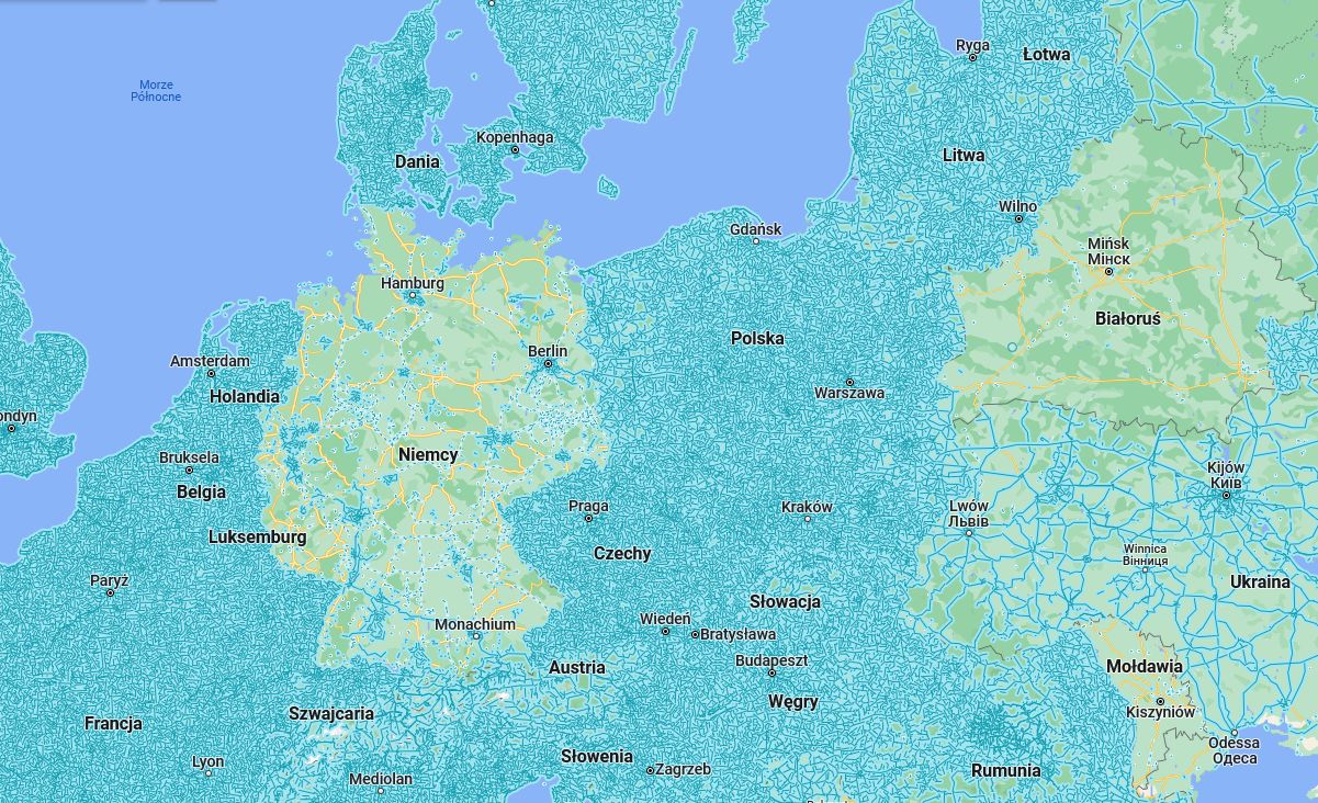 Niemcy nie lubią Google Maps. Dziura na mapie Europy