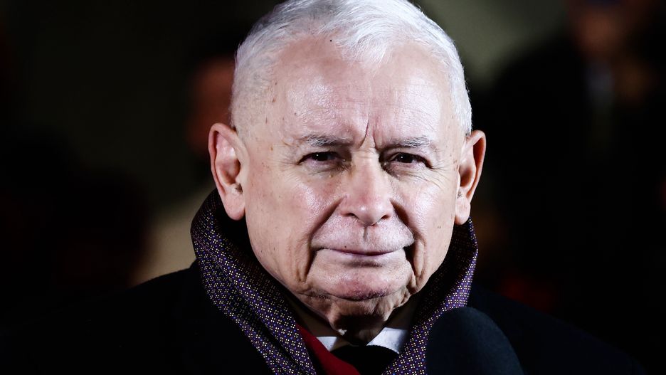 Jaroslaw Kaczynski, Law and Justice oppostition party leader, attends a gathering a day ahead of the Poland Independence Day in Warsaw, Poland on November 10, 2024.  (Photo by Beata Zawrzel/NurPhoto via Getty Images)