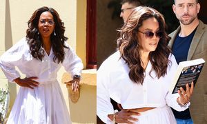 Chuda jak przecinek Oprah Winfrey wyłania się z hotelu w Sydney. Ostatnimi czasy schudła PONAD 20 KILOGRAMÓW (ZDJĘCIA)