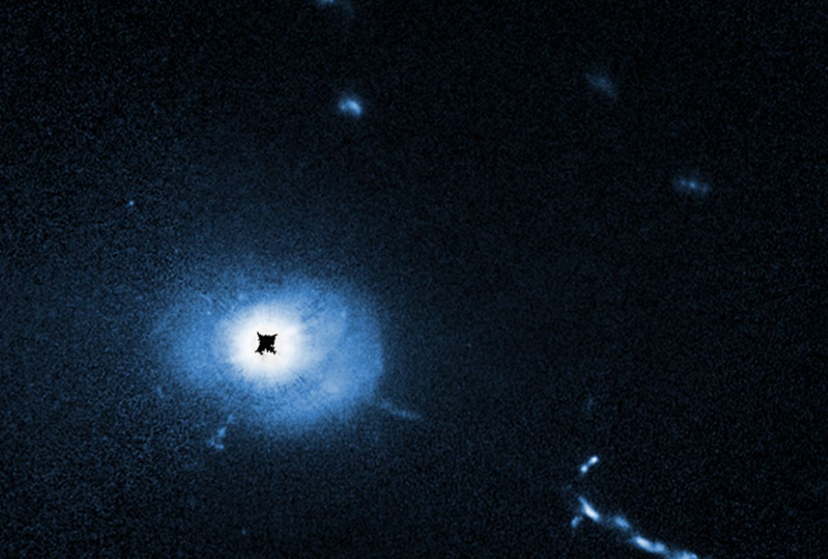 The Hubble Telescope takes a close look at the quasar.