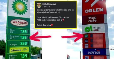 Dwie stacje benzynowe w Lublinie. "Zobaczcie jak państwowa spółka nas łupi"