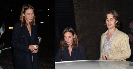 Cała w skowronkach Alexa Chung mknie  londyńską ulicą na kolację w towarzystwie o 13 lat młodszego ukochanego (ZDJĘCIA)