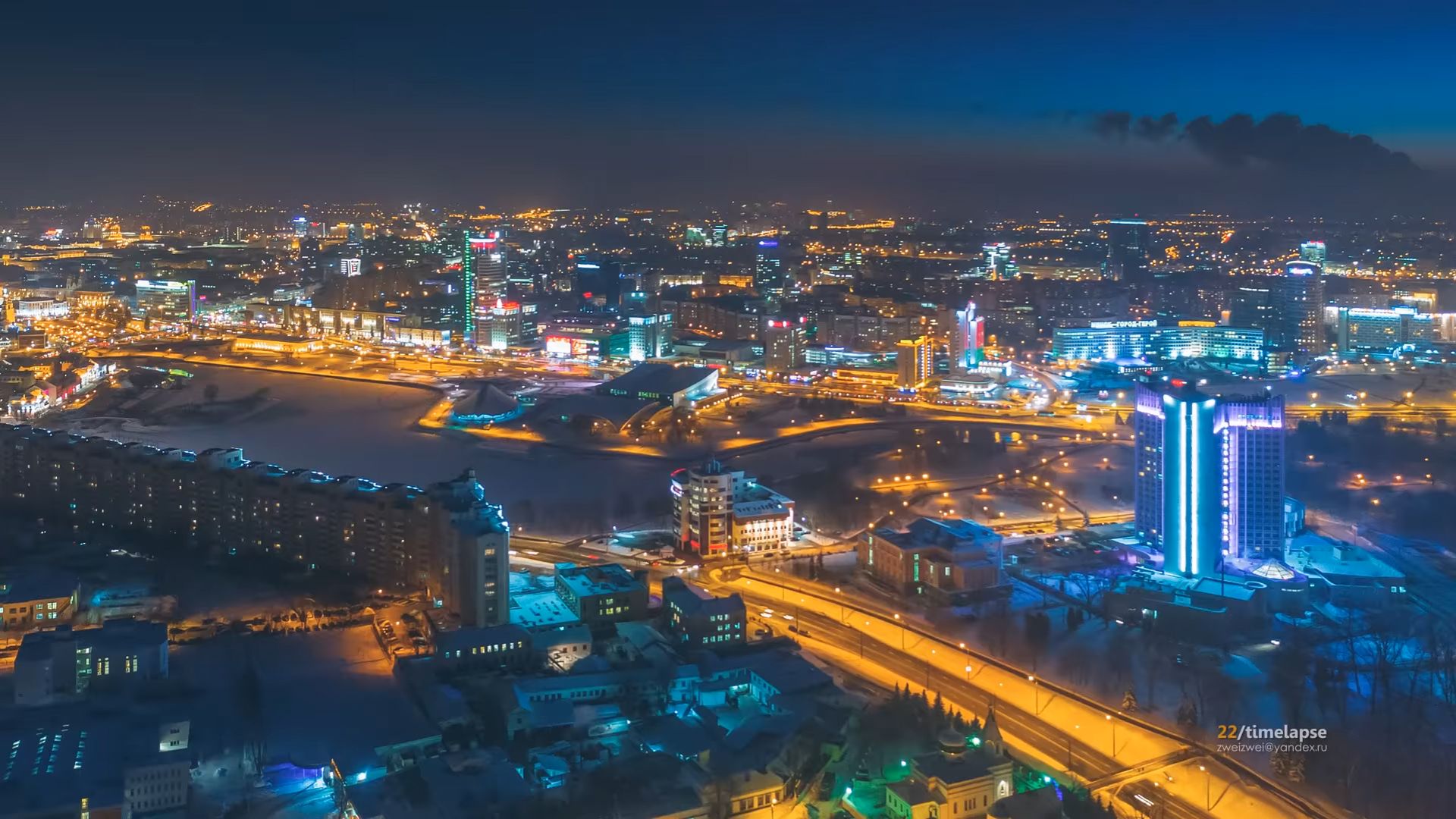 Filmy poklatkowe wchodzą na wyższy poziom. Oto świetny timelapse z drona znad Mińska 4