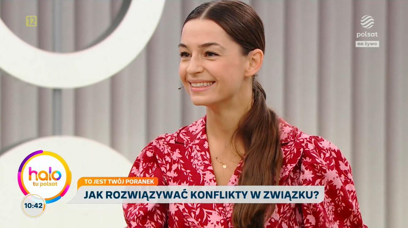 Antoni Pawlicki i Agnieszka Więdłocha w "Halo tu Polsat"