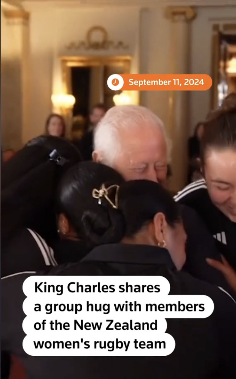 King Charles met with the rugby team