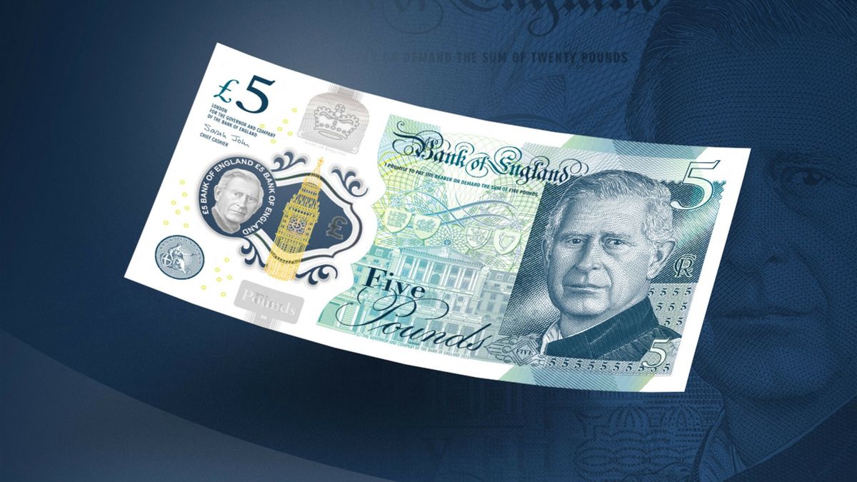 TemporaryA handout photograph released by the Bank of England in London on December 19, 2022 shows the design of the new five, ten, twenty and fifty pound polymer banknotes featuring a portrait of Britain's King Charles III, that are expected to enter circulation by mid-2024. (Photo by Bank of England / AFP) / RESTRICTED TO EDITORIAL USE - NO USE FOR ENTERTAINMENT, SATIRICAL, ADVERTISING PURPOSES - MANDATORY CREDIT " AFP PHOTO / Bank of England"-