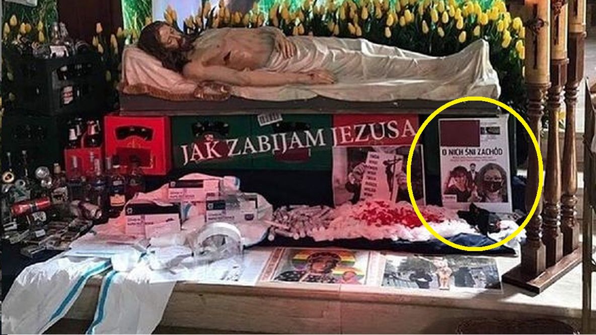 Kontrowersyjny Grób Pański wŁapach