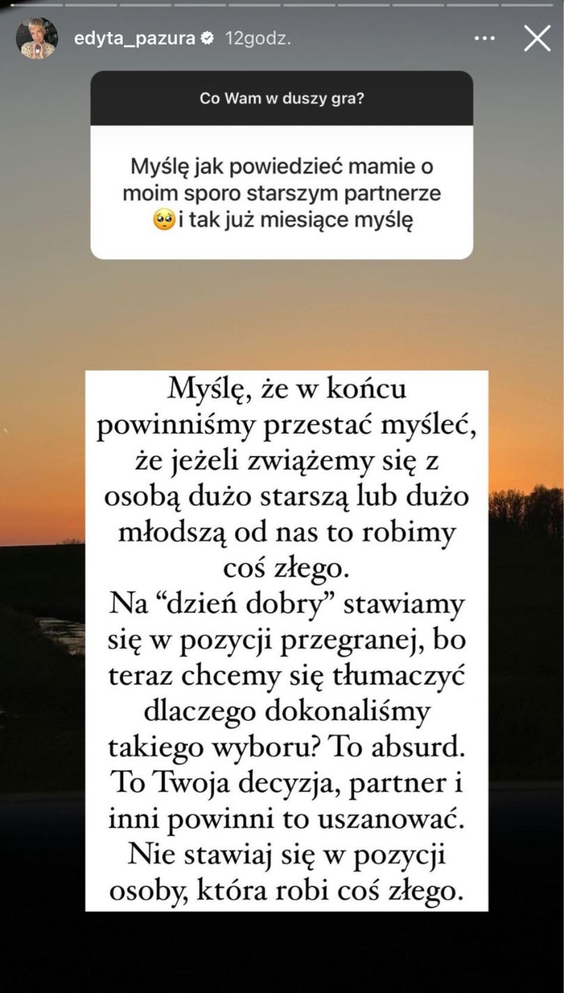 Edyta Pazura o różnicy wieku w związku