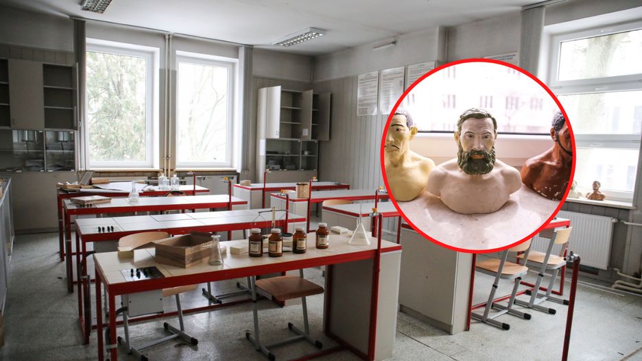 Pracownia chemiczna w dawnej rosyjskiej szkole w Warszawie