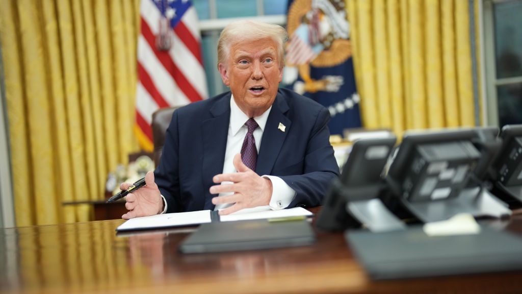 inauguration, Donald Trump,
Washington , DC - January 20: President Donald Trump signs a series of executive orders at the White House on January 20, 2025, in Washington, DC. (Photo by Jabin Botsford /The Washington Post via Getty Images)
The Washington Post