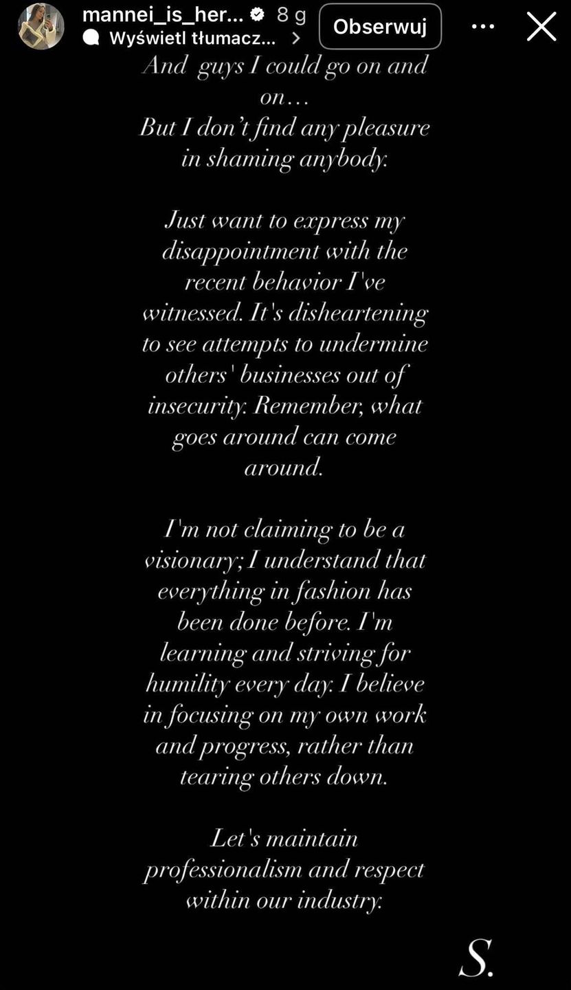 Sara Boruc zarzuca Magdzie Butrym kopiowanie światowych marek