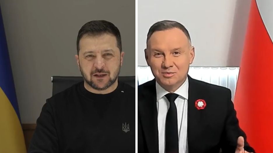 Wołodymyr Zełenski i Andrzej Duda