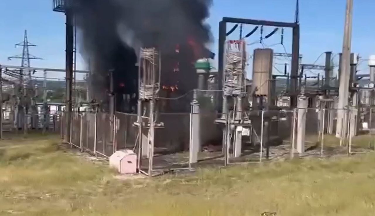 Fire at a substation in Novorossiysk