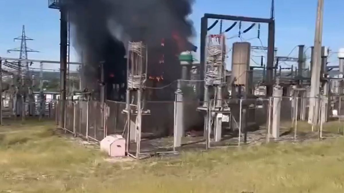Pożar podstacji w Noworosyjsku