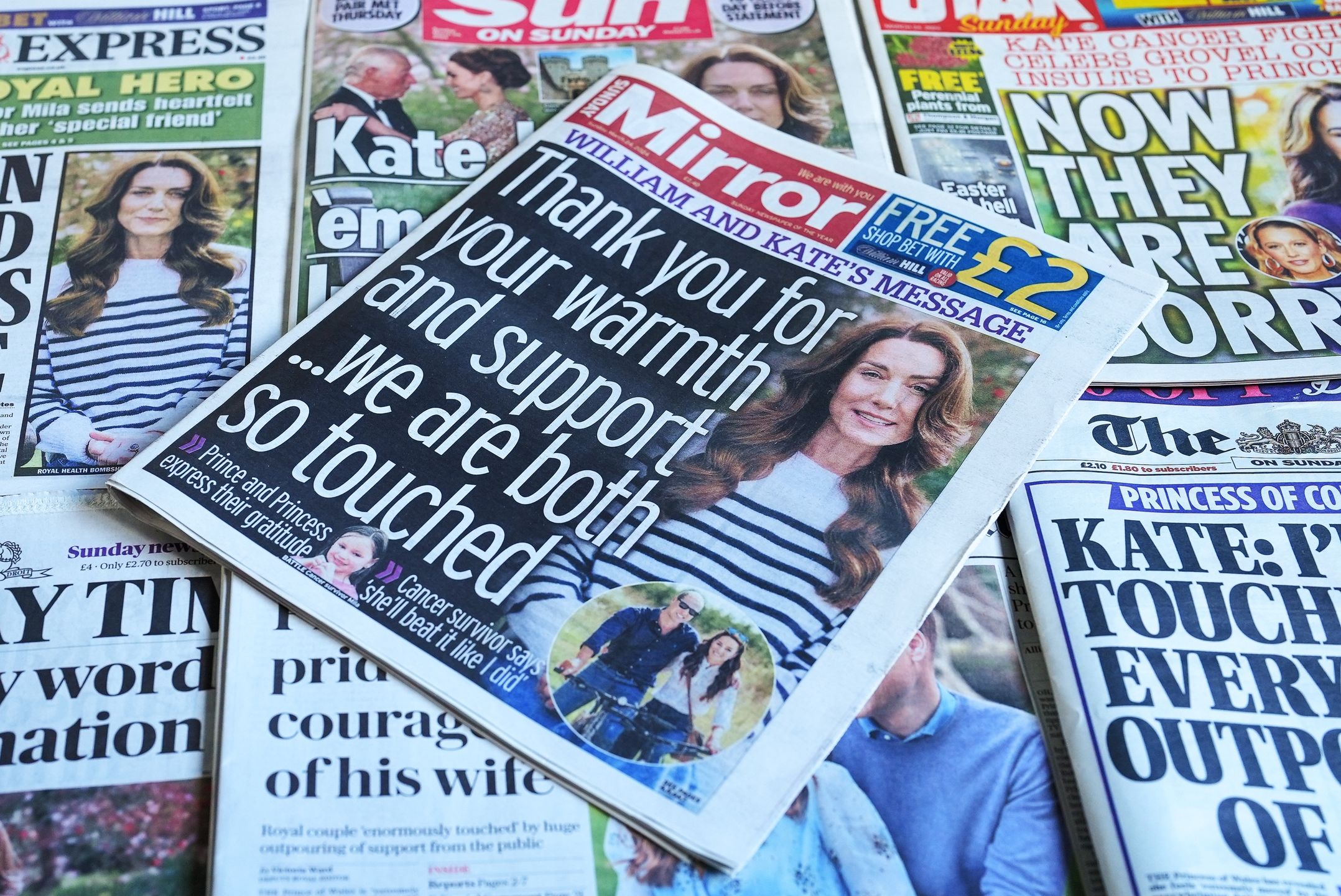 Choroba księżnej Kate była w brytyjskich mediach tematem nr 1.