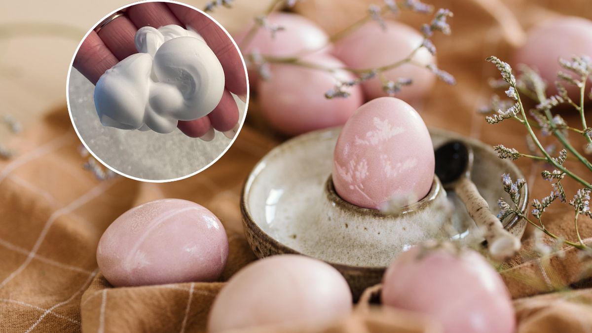 Wielkanocne pisanki malowane pianką