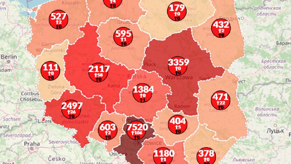 Koronawirus w Polsce. Aktualna mapa zarażeń